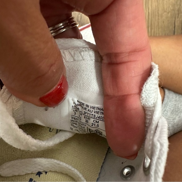 Classic White Kids Canvas Sneakers - Picture 5 of 5